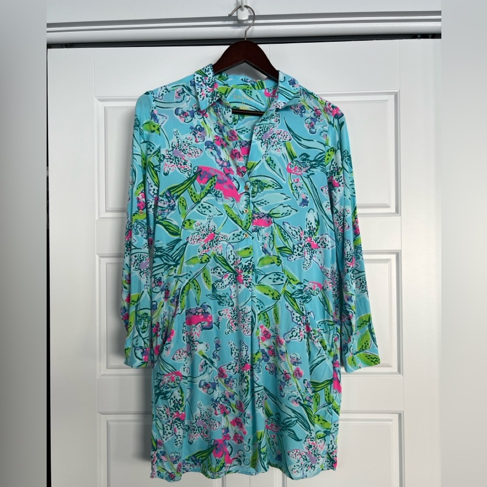 Lilly Pulitzer Shirtdress tunic cover-up